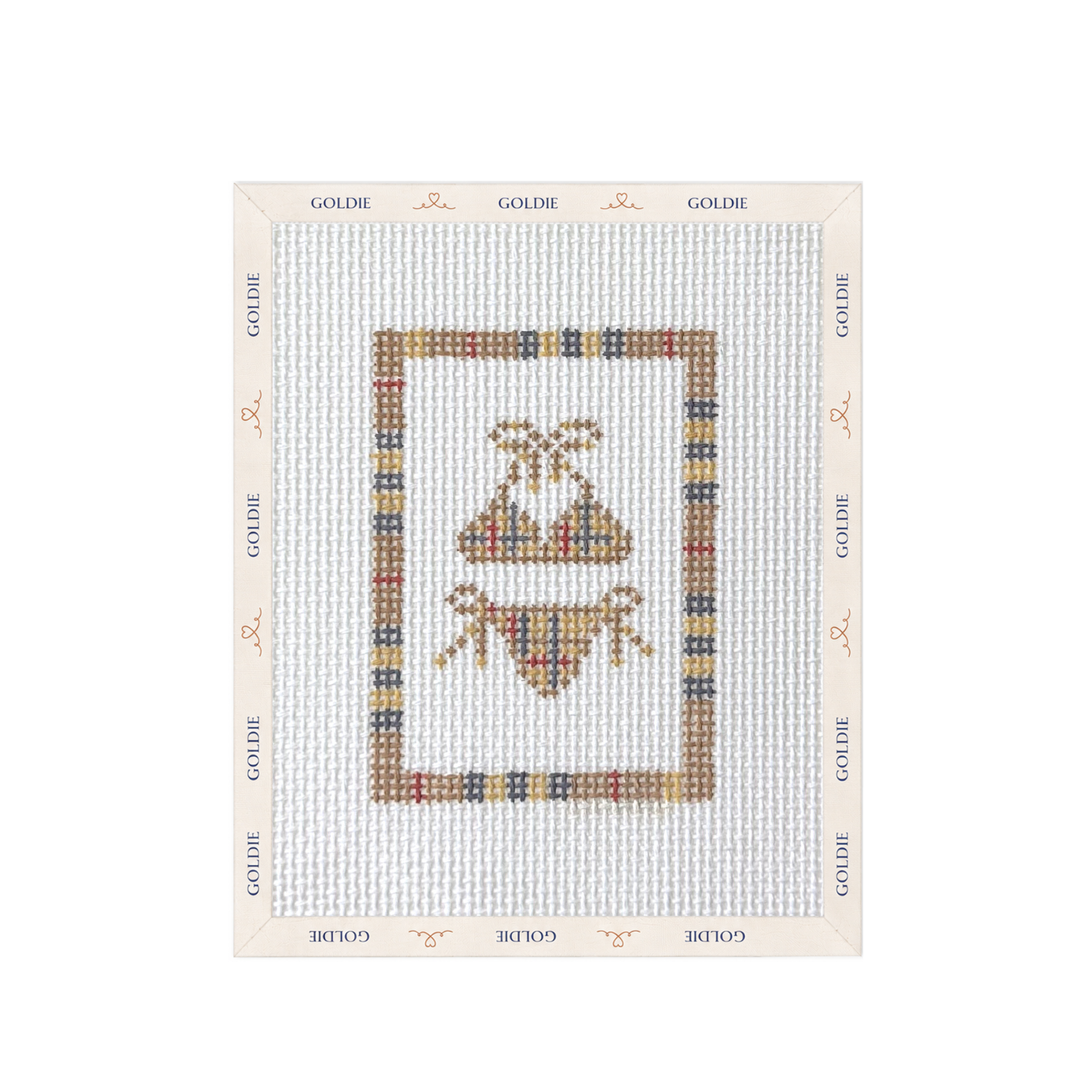 Burberry-inspired Bikini-Stitch Painted Needlepoint Canvas