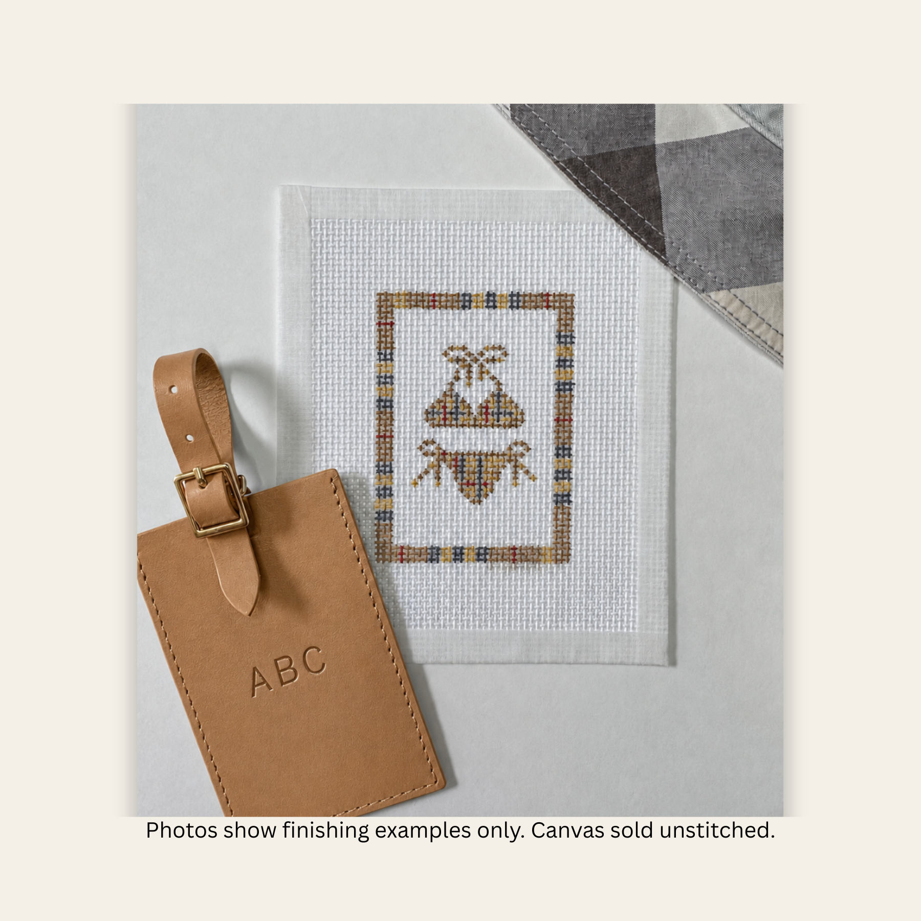 Burberry-inspired Bikini-Stitch Painted Needlepoint Canvas