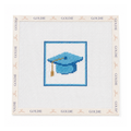 Columbia University Graduation Day - Stitch Painted Needlepoint Canvas