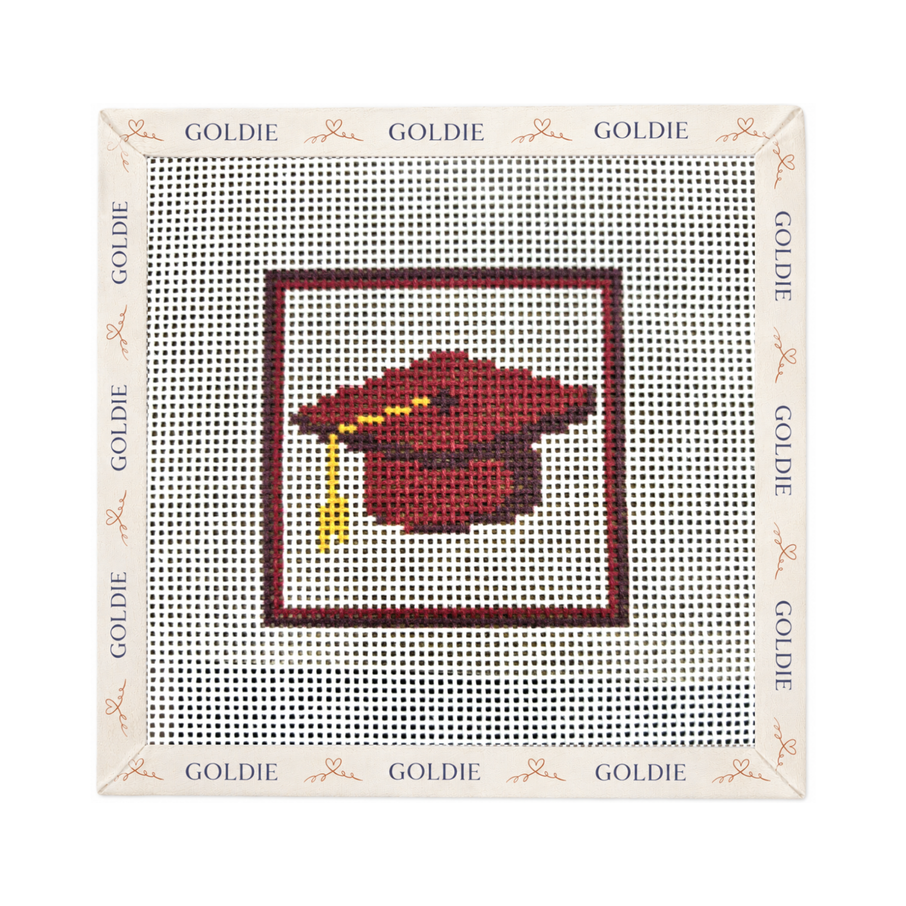 Fordham University Graduation Day - Stitch Painted Needlepoint Canvas