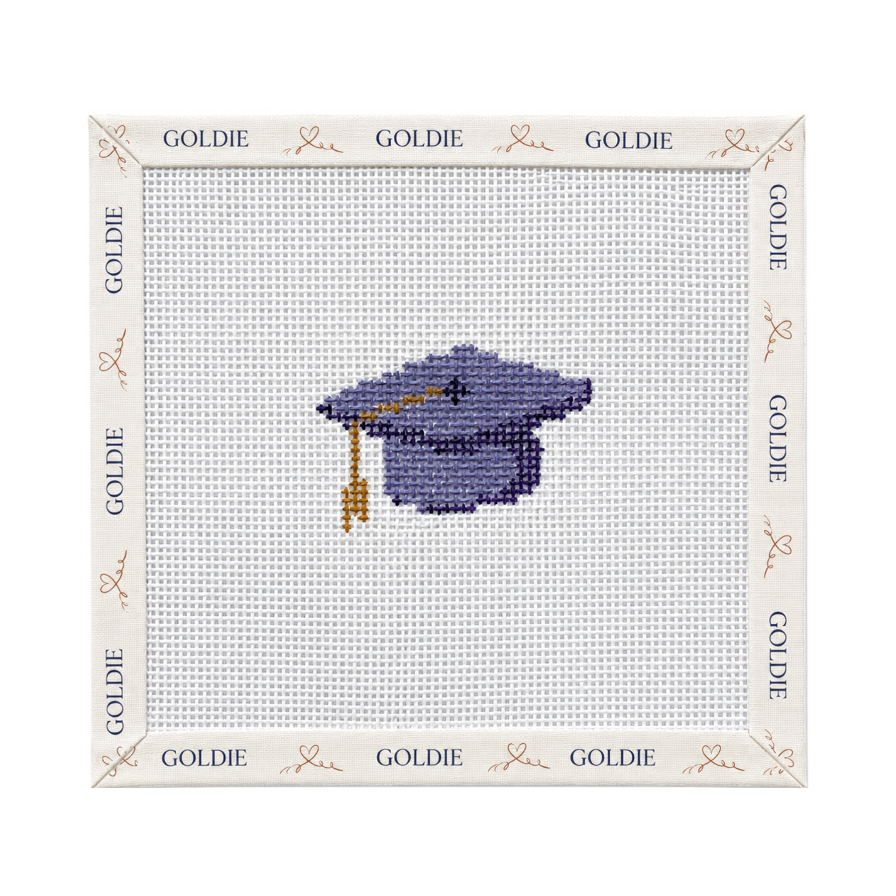 NYU Graduation Day - Stitch Painted Needlepoint Canvas